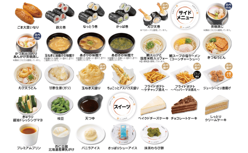 寿司メニュー