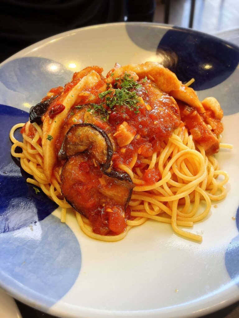 鎌倉パスタ茄子とトマト
