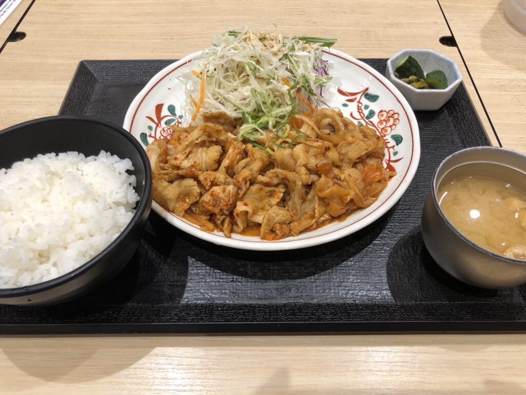 豚キムチ炒め定食