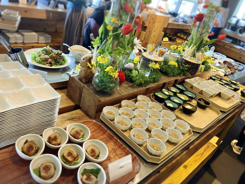 レストランハレアスのビュッフェ台