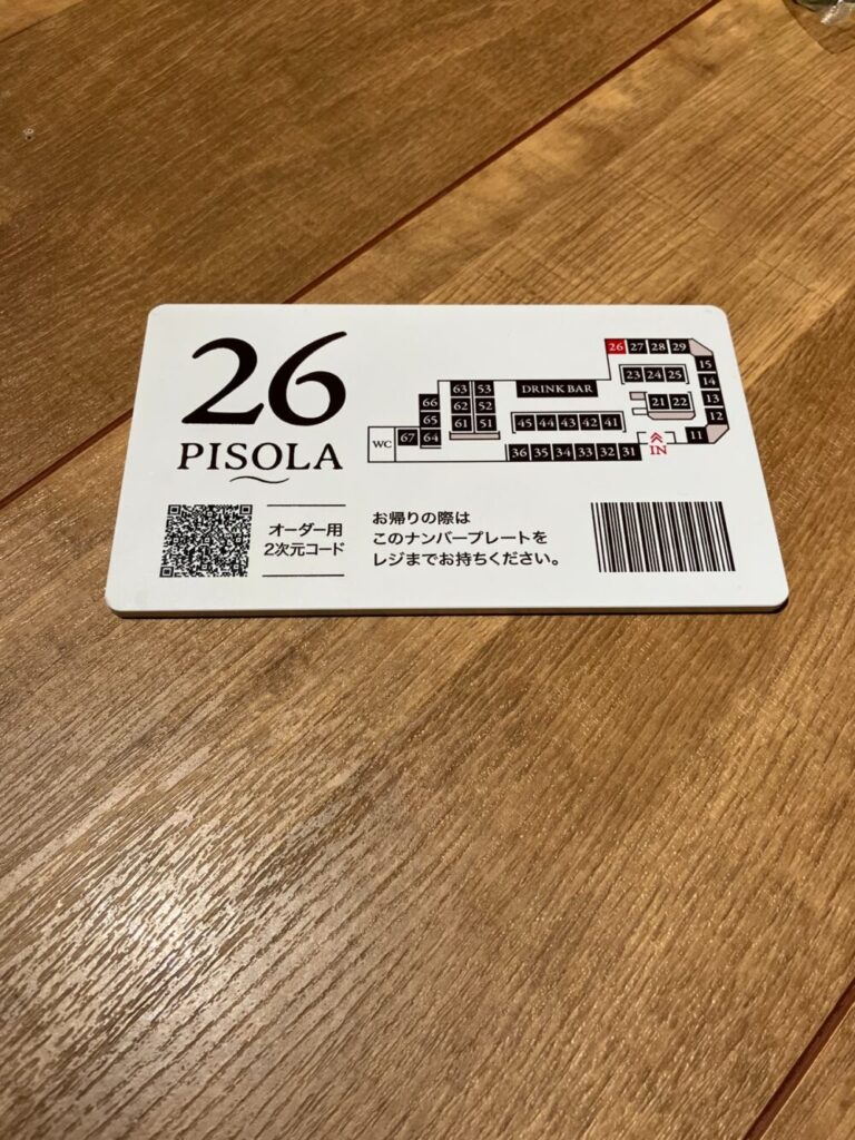 PISOLA番号札