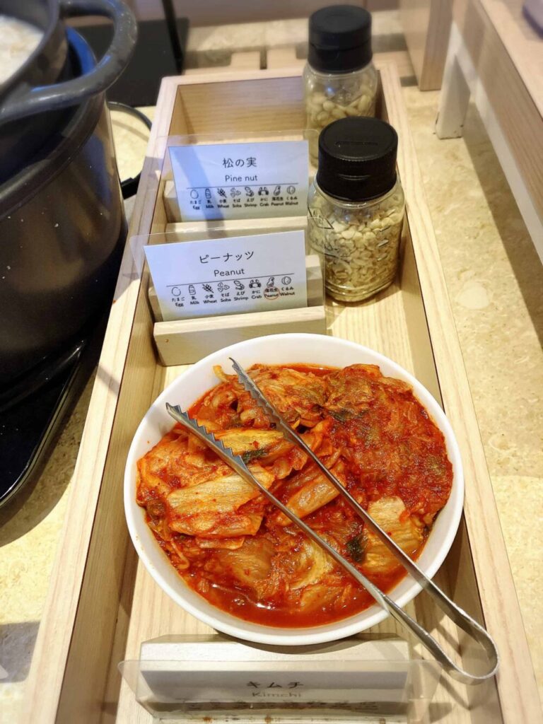 レクー朝食ビュッフェ キムチなど