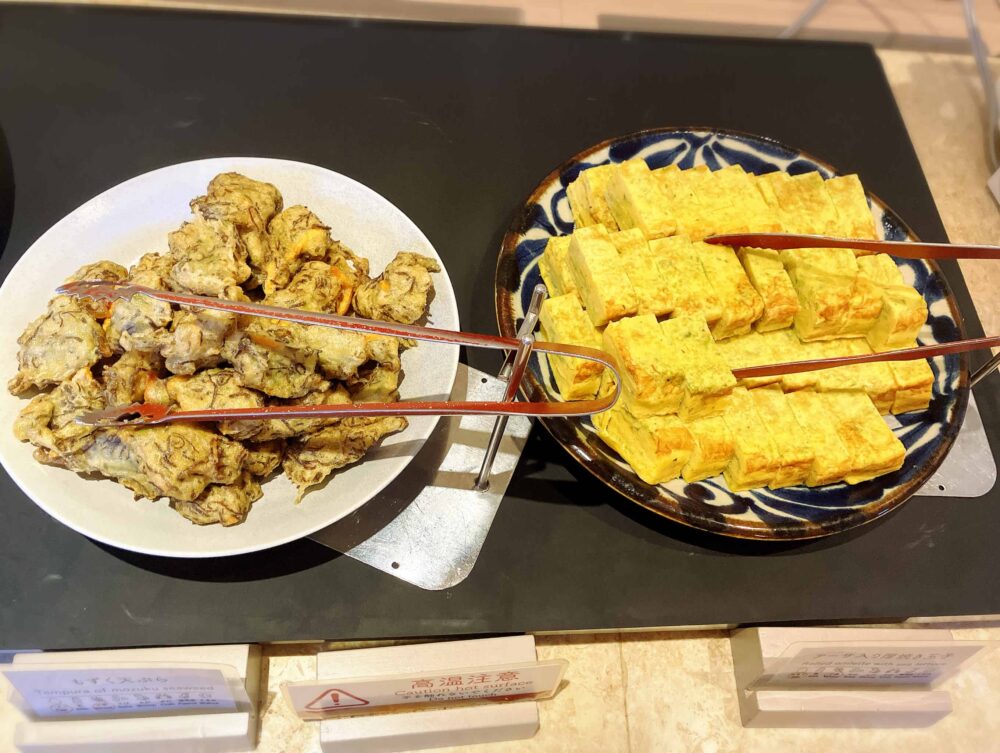 レクー朝食ビュッフェ 玉子焼き天ぷら