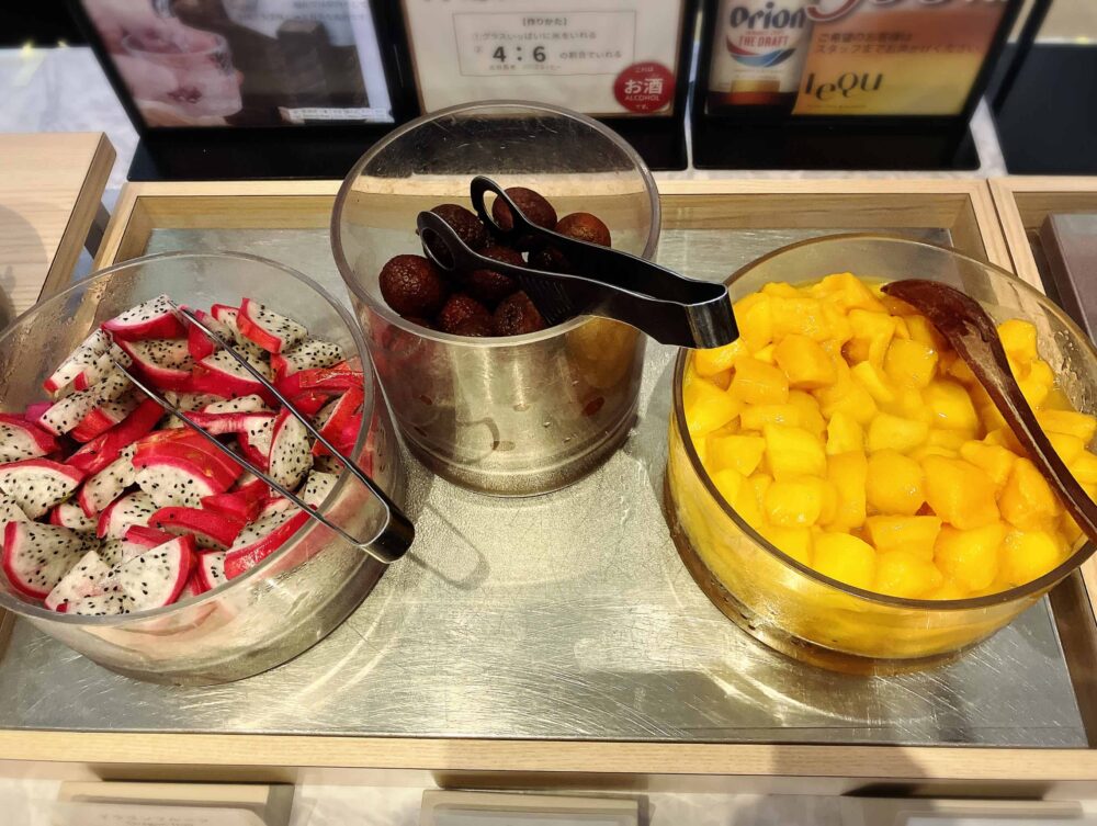 レクー朝食ビュッフェ フルーツ