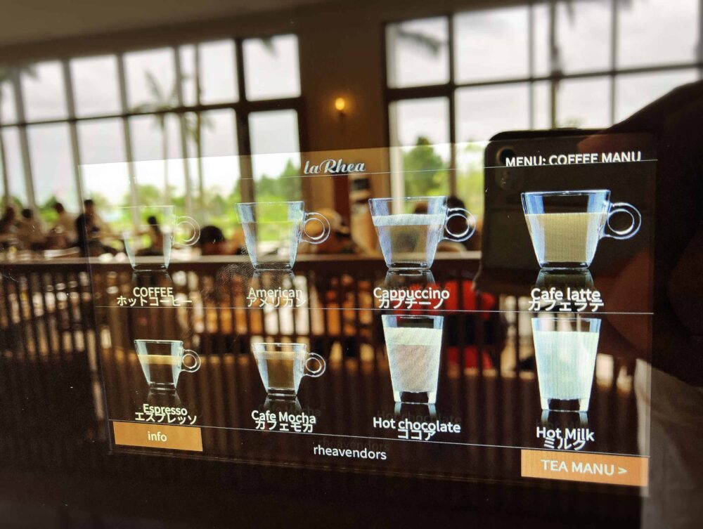 オリオンモトブランチュッフェのコーヒーマシン