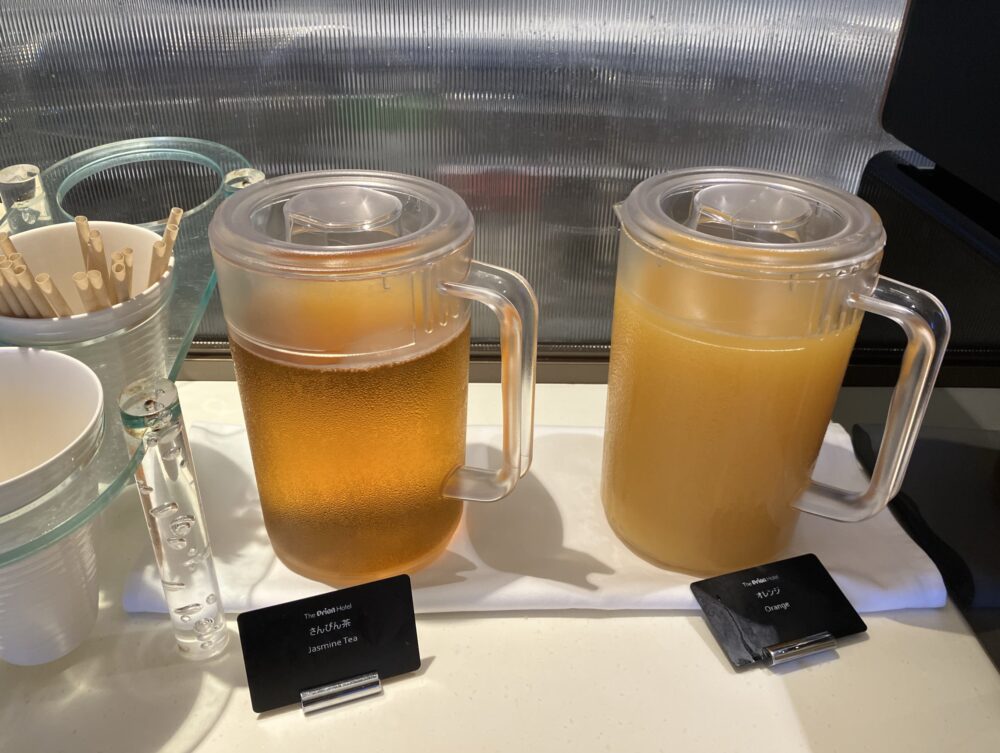 さんぴん茶、オレンジジュース