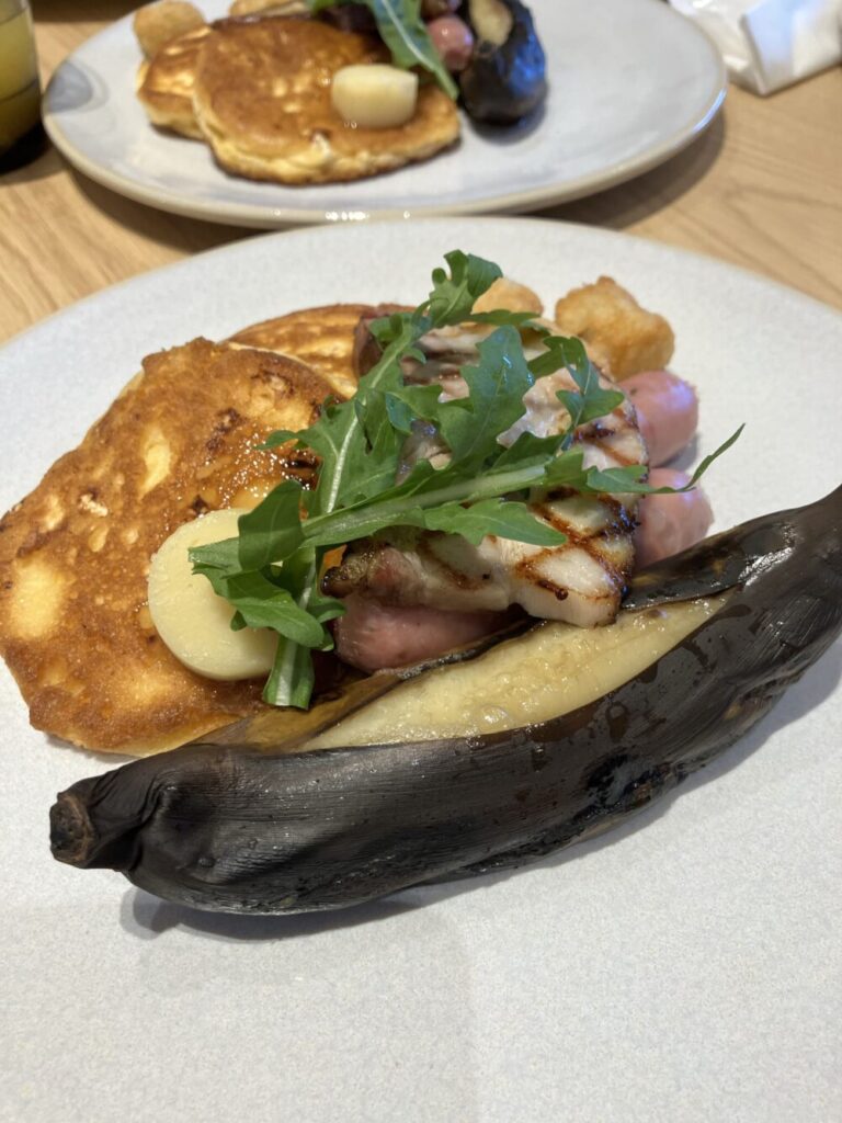 島バナナとリコッタのパンケーキ