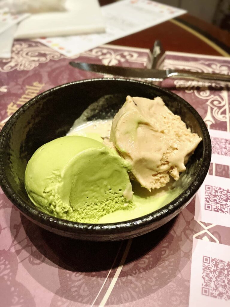 抹茶アイス、栗のアイス